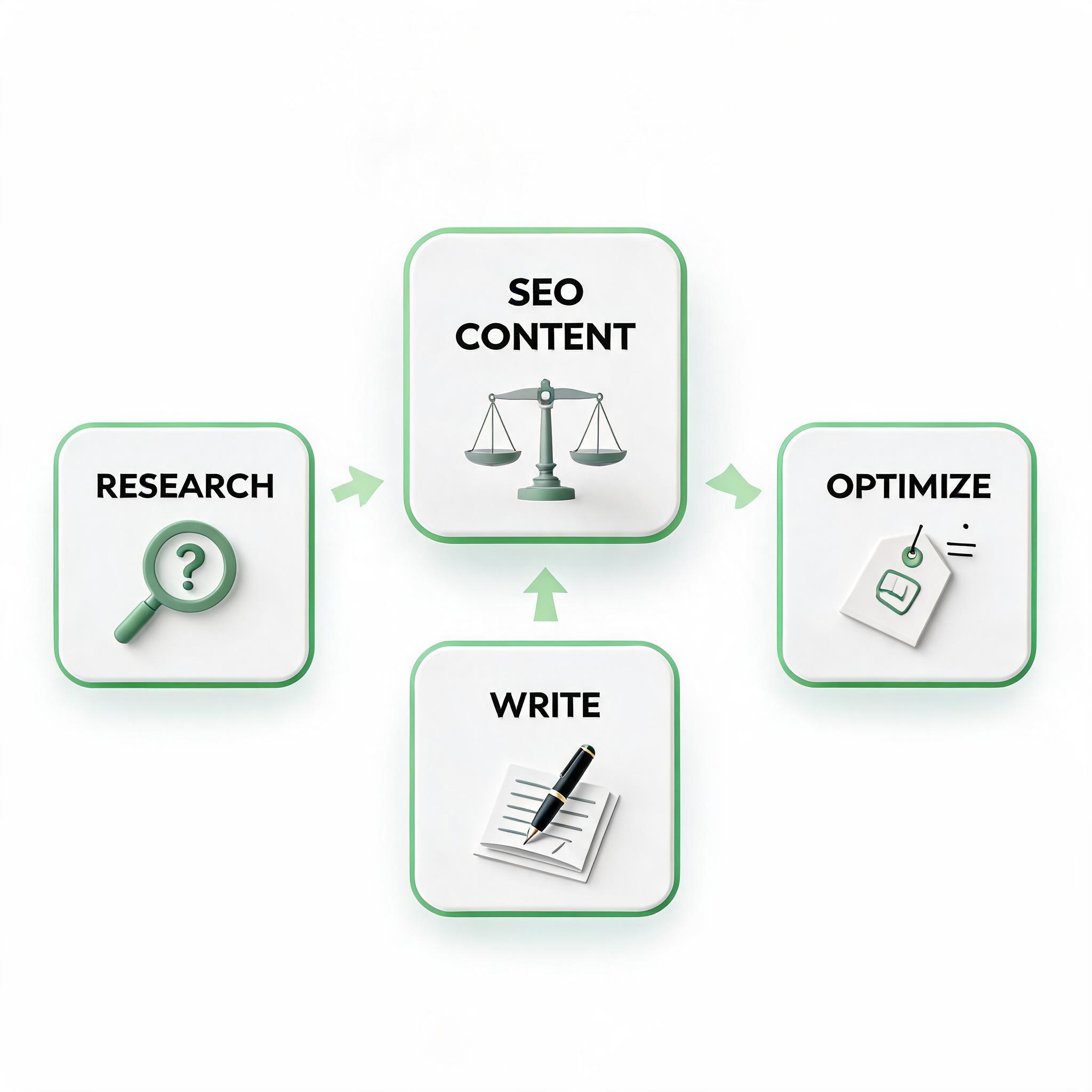 How to Write SEO Content That Ranks concept illustration