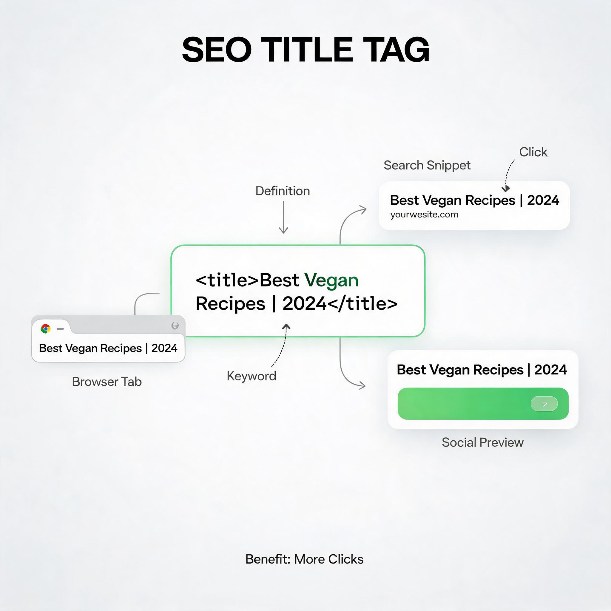 How to Write SEO Title Tags concept illustration