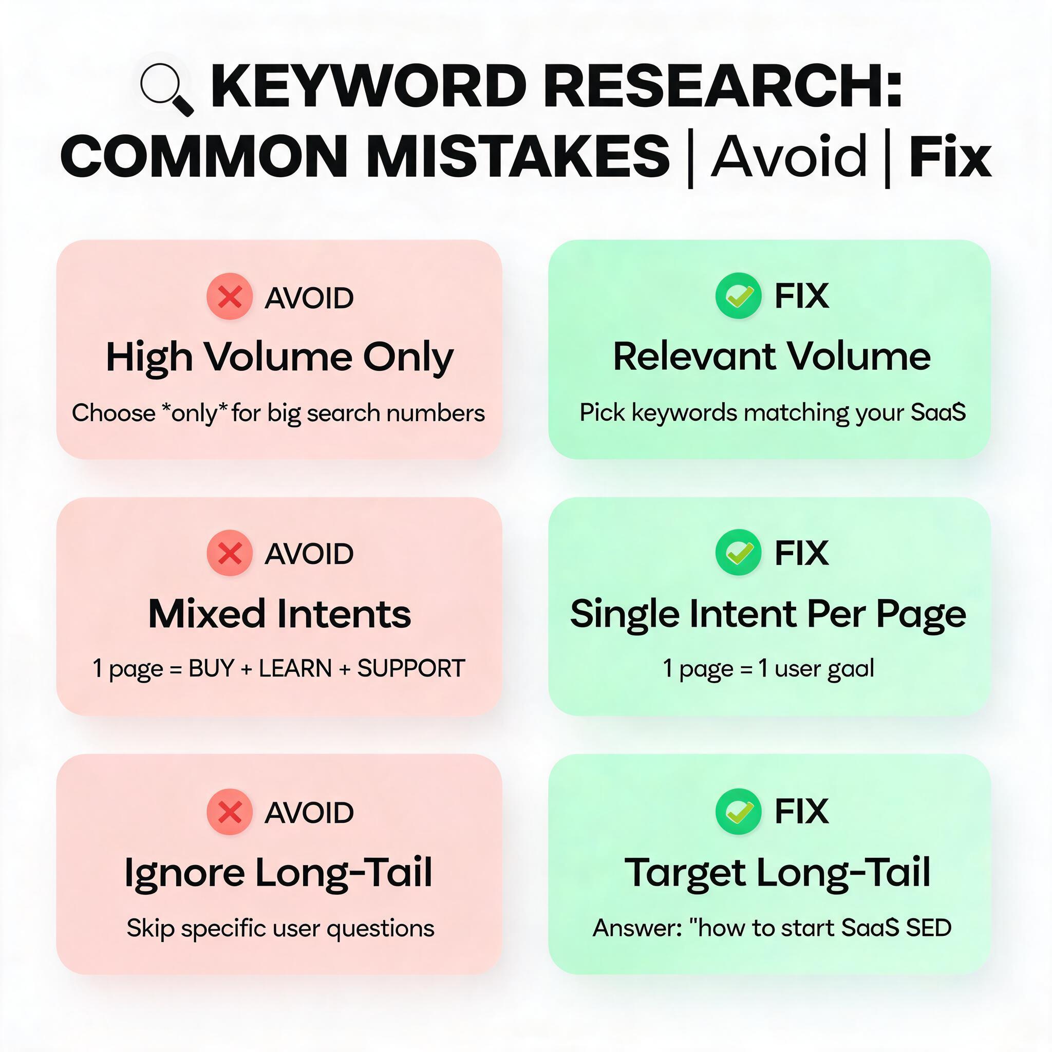 What Is Keyword Research? common mistake illustration