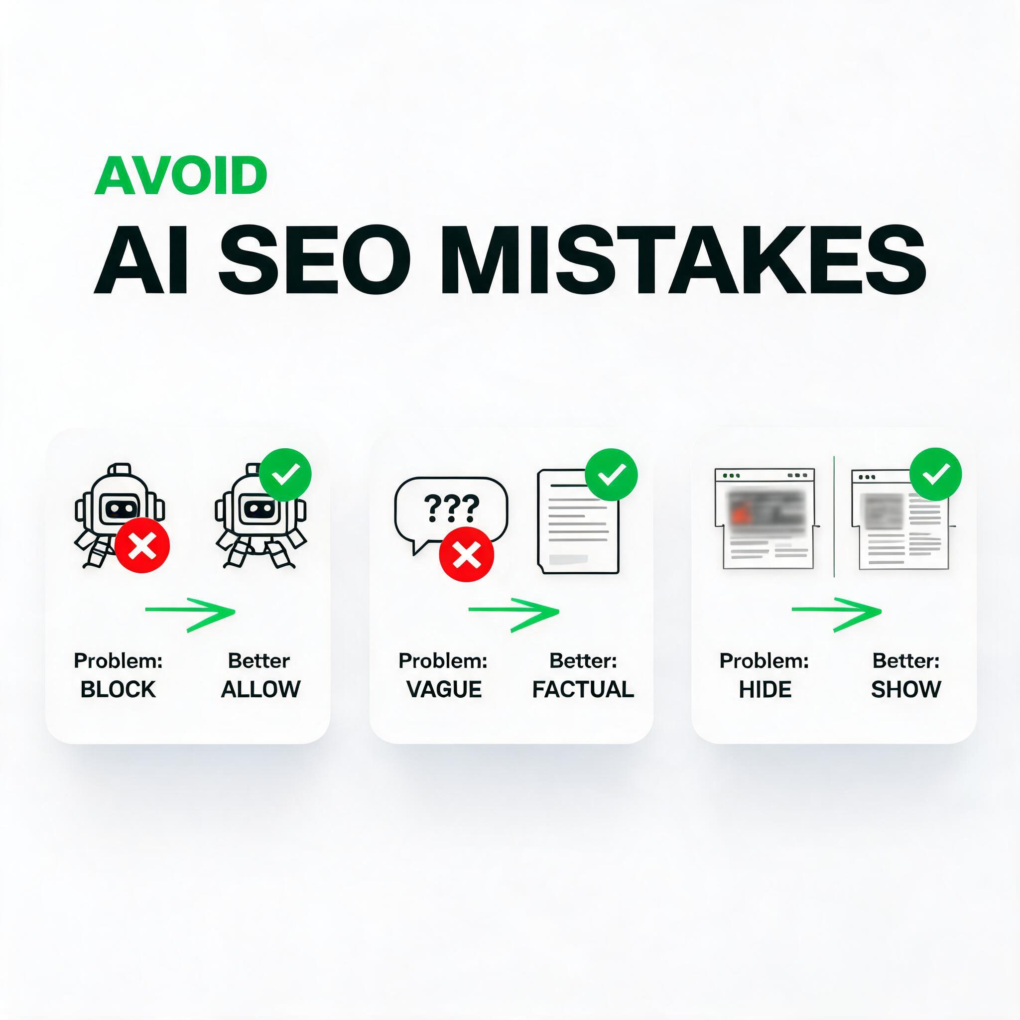 What Is AI Search Visibility? common mistake illustration