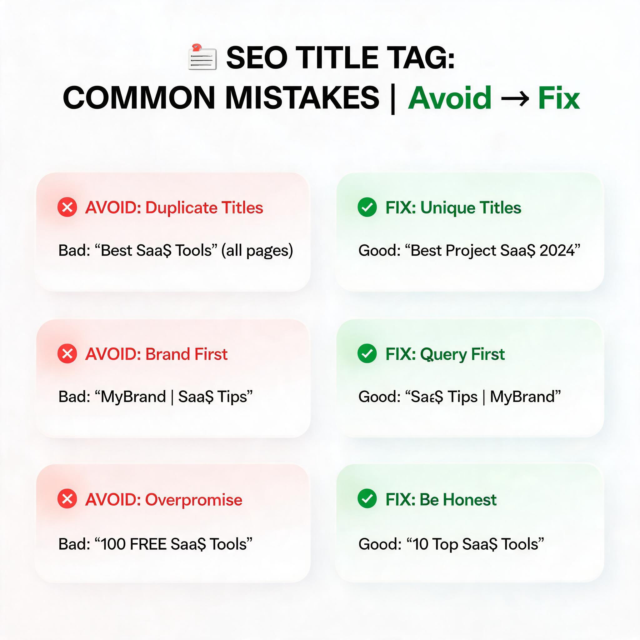 How to Write SEO Title Tags common mistake illustration