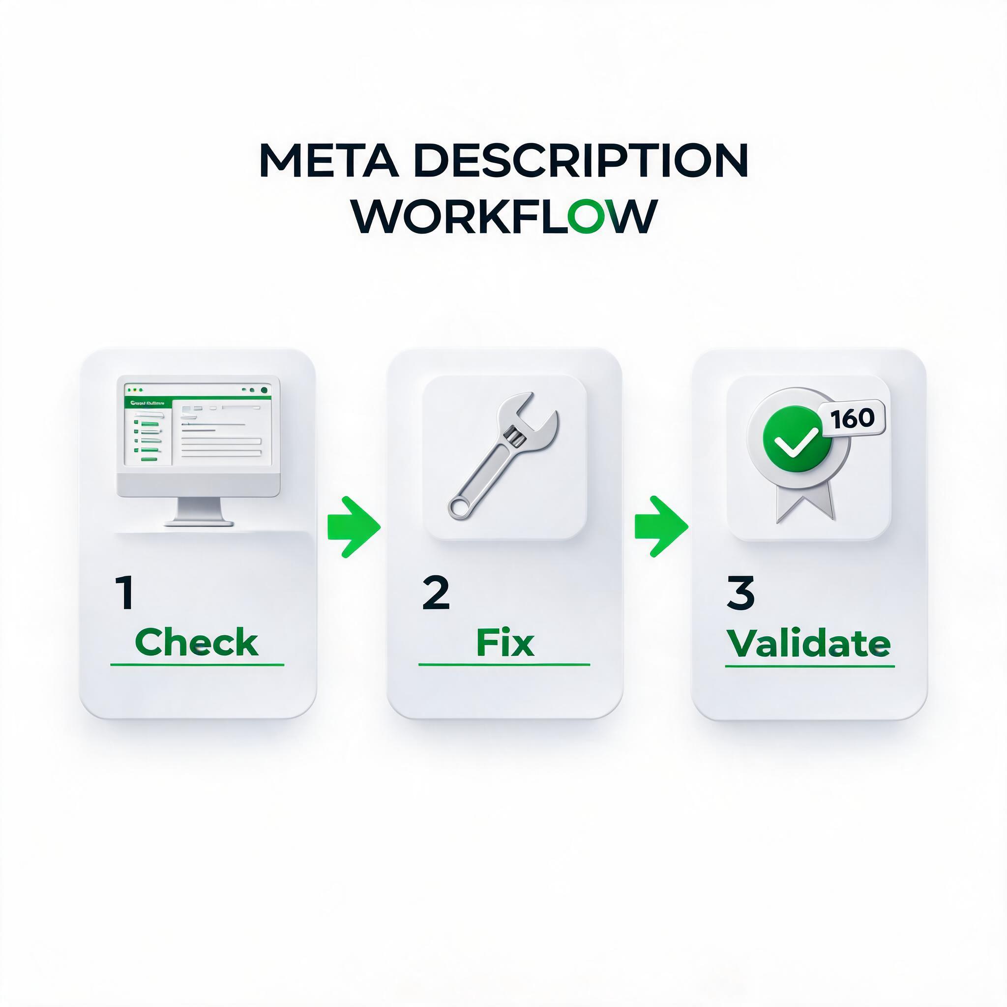 Meta Description Guide for SEO checking workflow