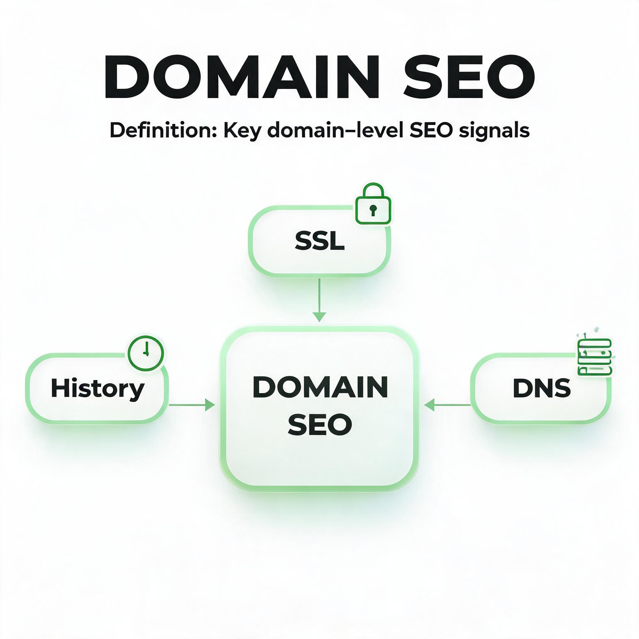 Domain SEO Basics concept illustration