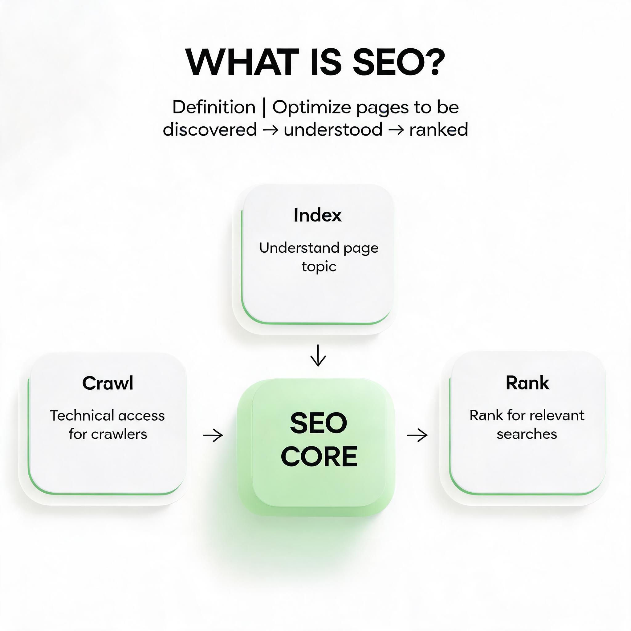 What Is SEO? A Beginner's Guide concept illustration