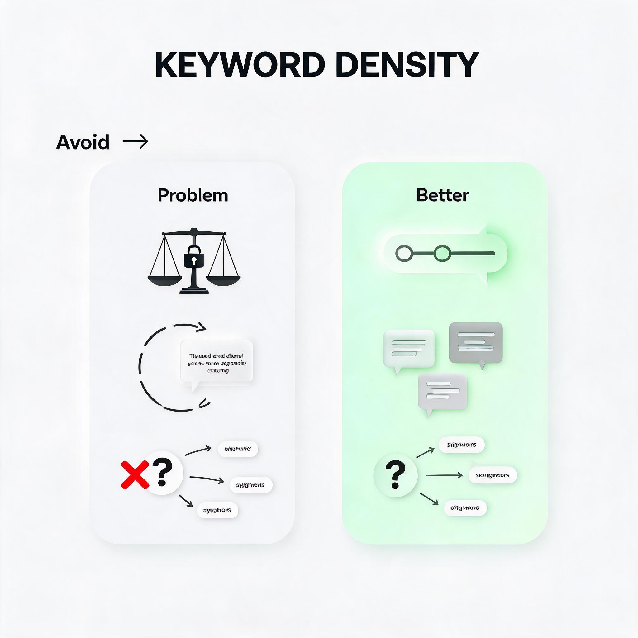 What Is Keyword Density? common mistake illustration